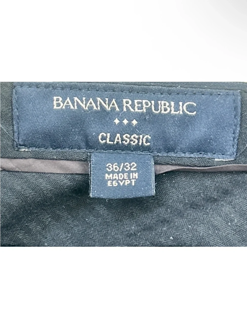 Banana Republic Classic Fit Men’s Wool Dress Pants 36x32 Navy Pinstripe